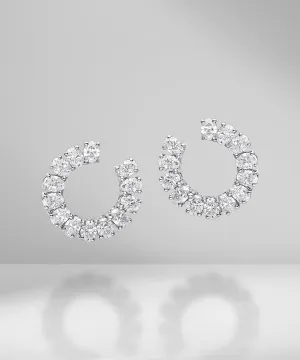0.30ct Oval Diamond Hoops