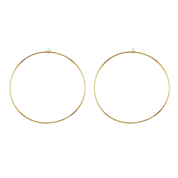 10K Yellow Gold 52mm Sleeper Earrings