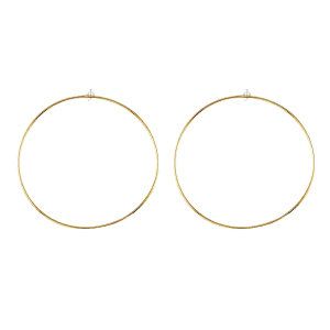 10K Yellow Gold 52mm Sleeper Earrings