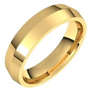 14K Yellow 5 mm Knife Edge Comfort Fit Band Size 9