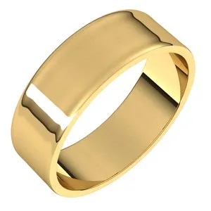 14K Yellow 6 mm Flat Ultra-Light Band Size 12
