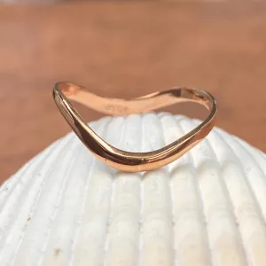 14KT Rose Gold Wave Band Thumb Ring
