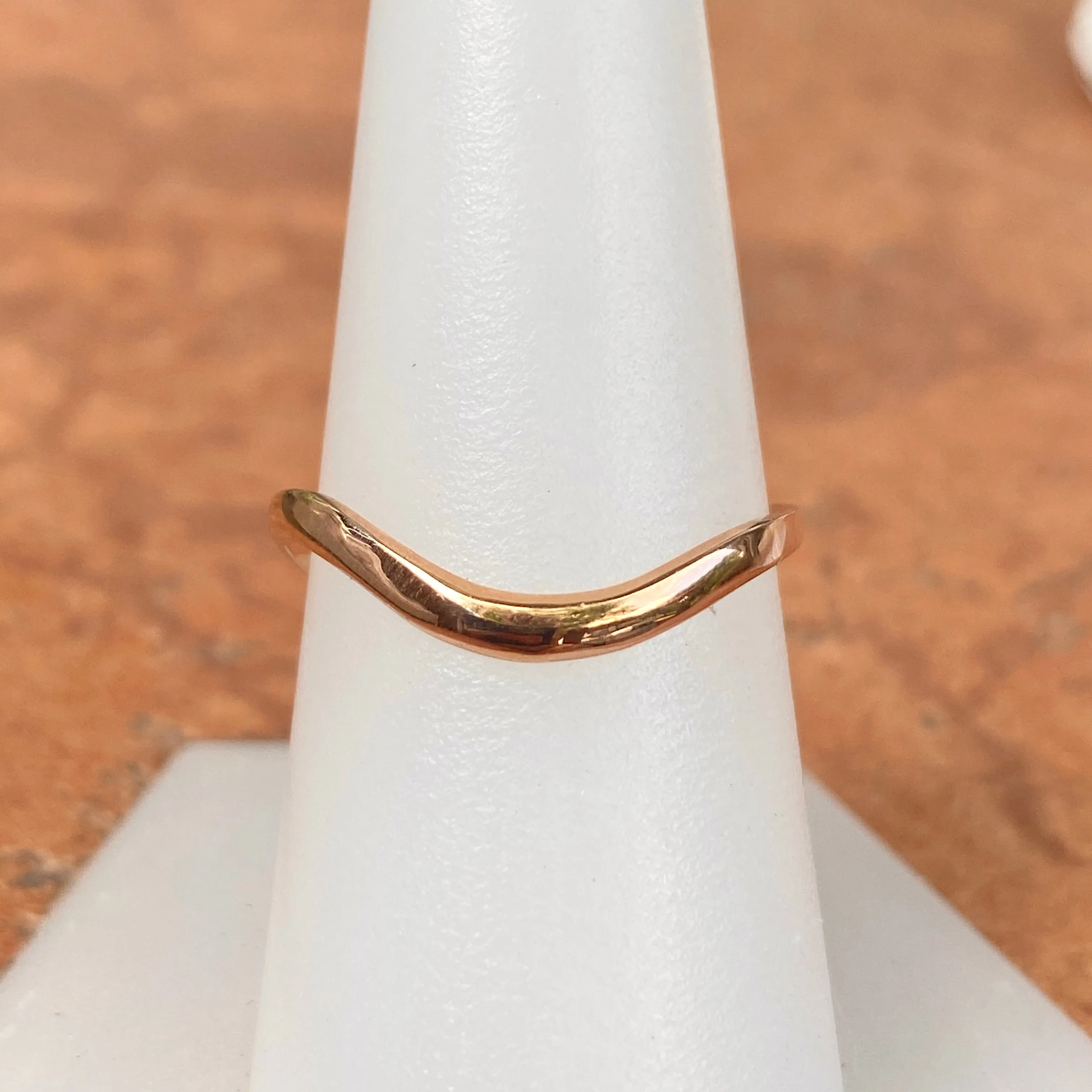 14KT Rose Gold Wave Band Thumb Ring