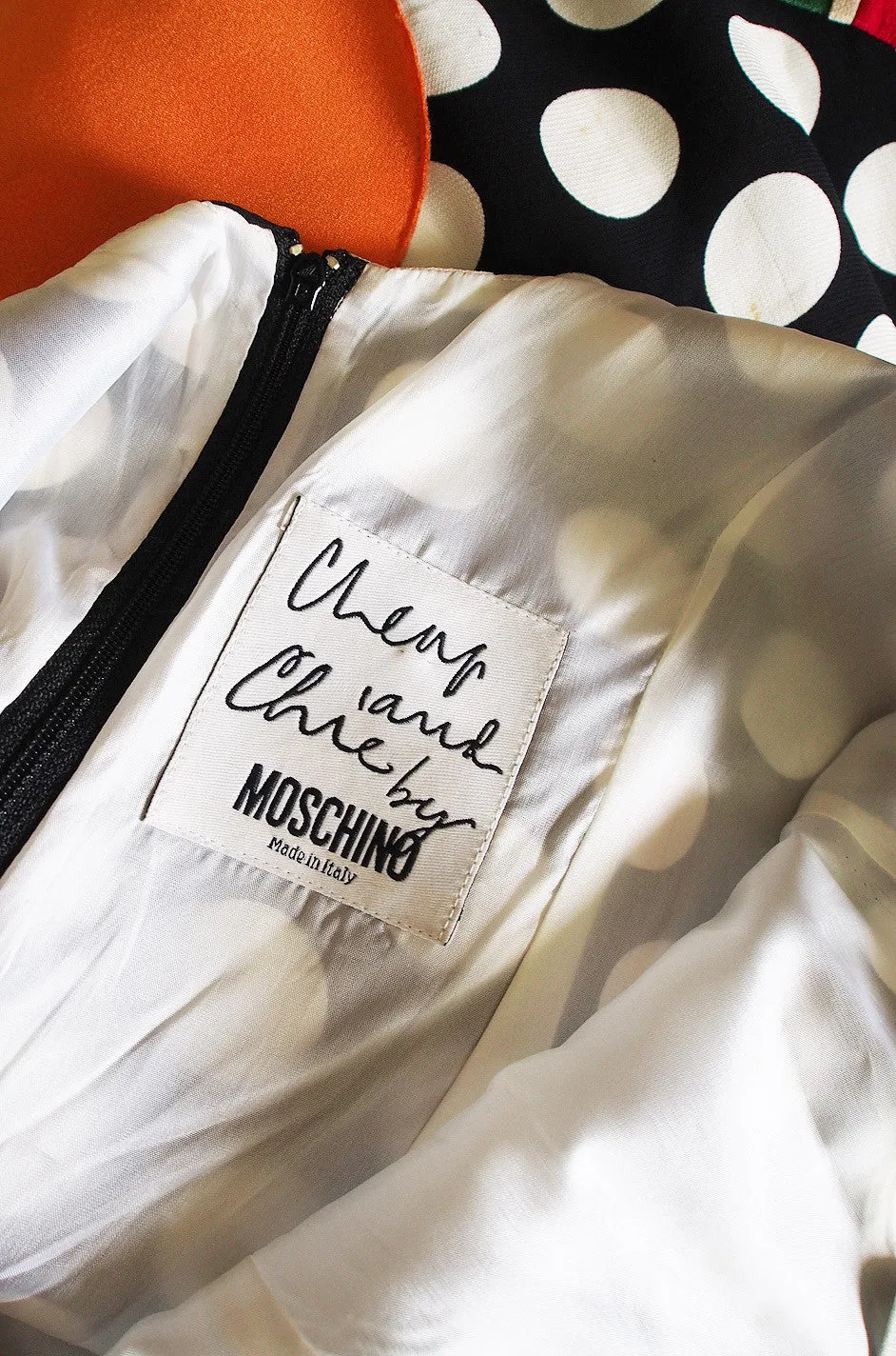 1990s Moschino Cheap & Chic Fruit and Dot Dress