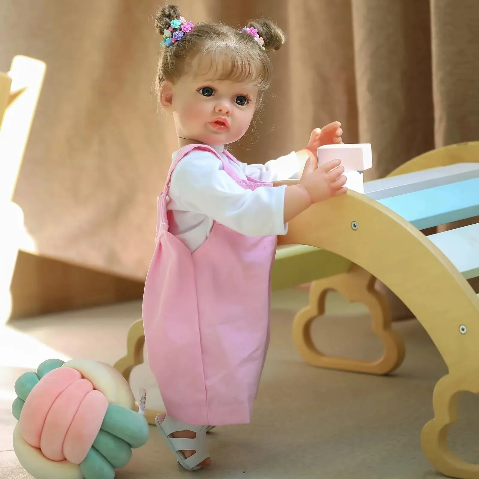 22-Inch Reborn Toddler Doll - Betty, Soft Silicone with Flexible 3D Skin