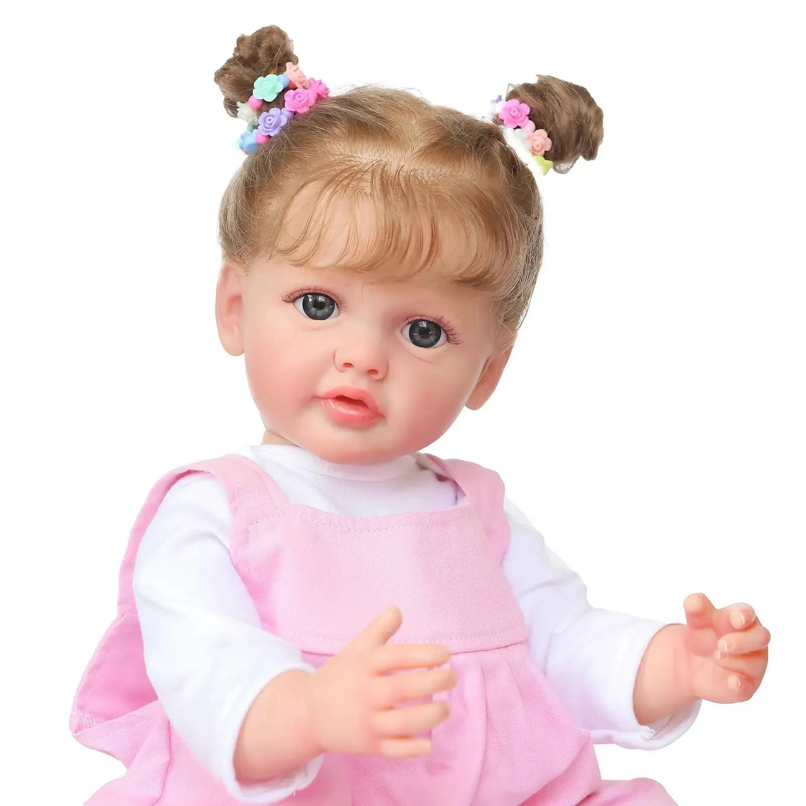 22-Inch Reborn Toddler Doll - Betty, Soft Silicone with Flexible 3D Skin