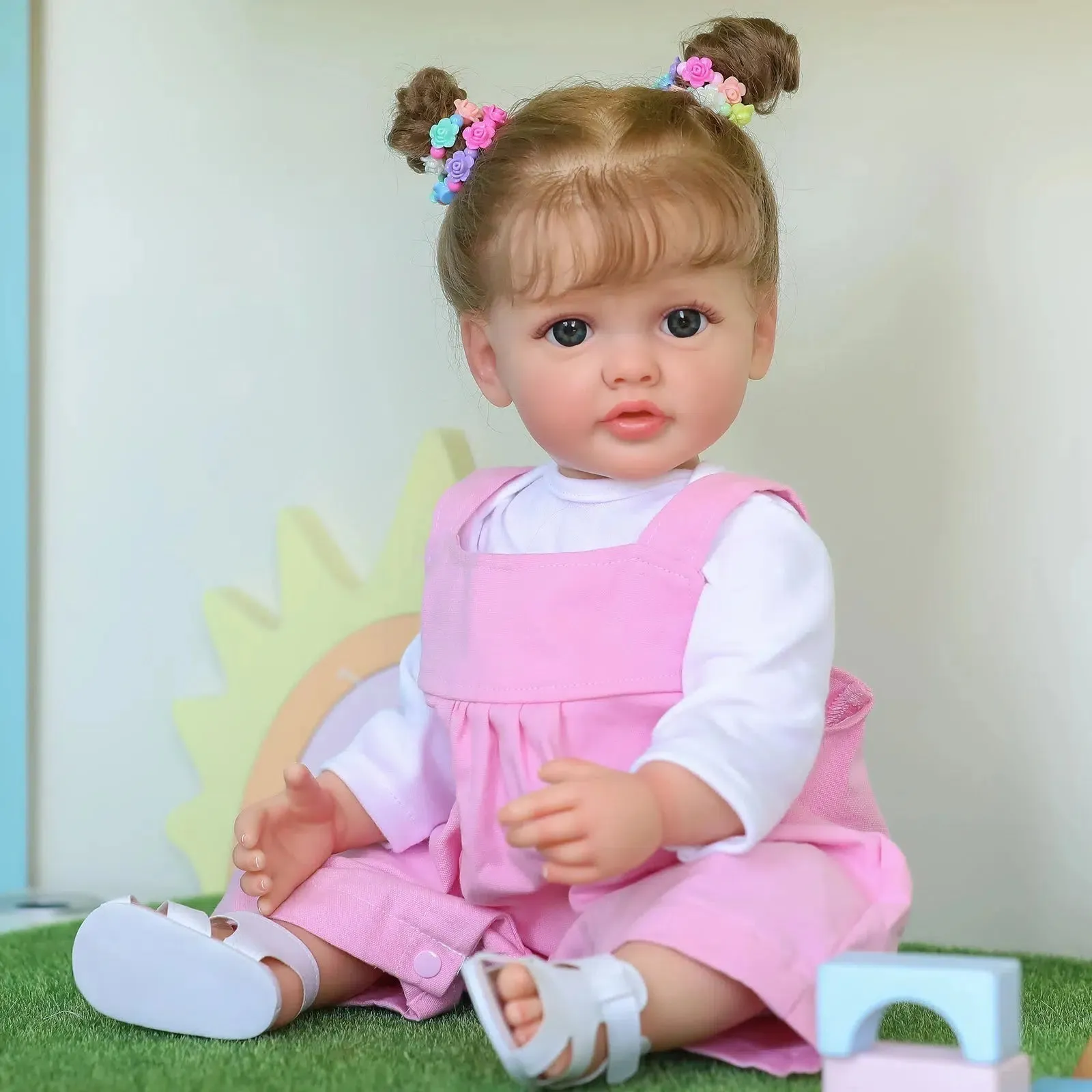 22-Inch Reborn Toddler Doll - Betty, Soft Silicone with Flexible 3D Skin