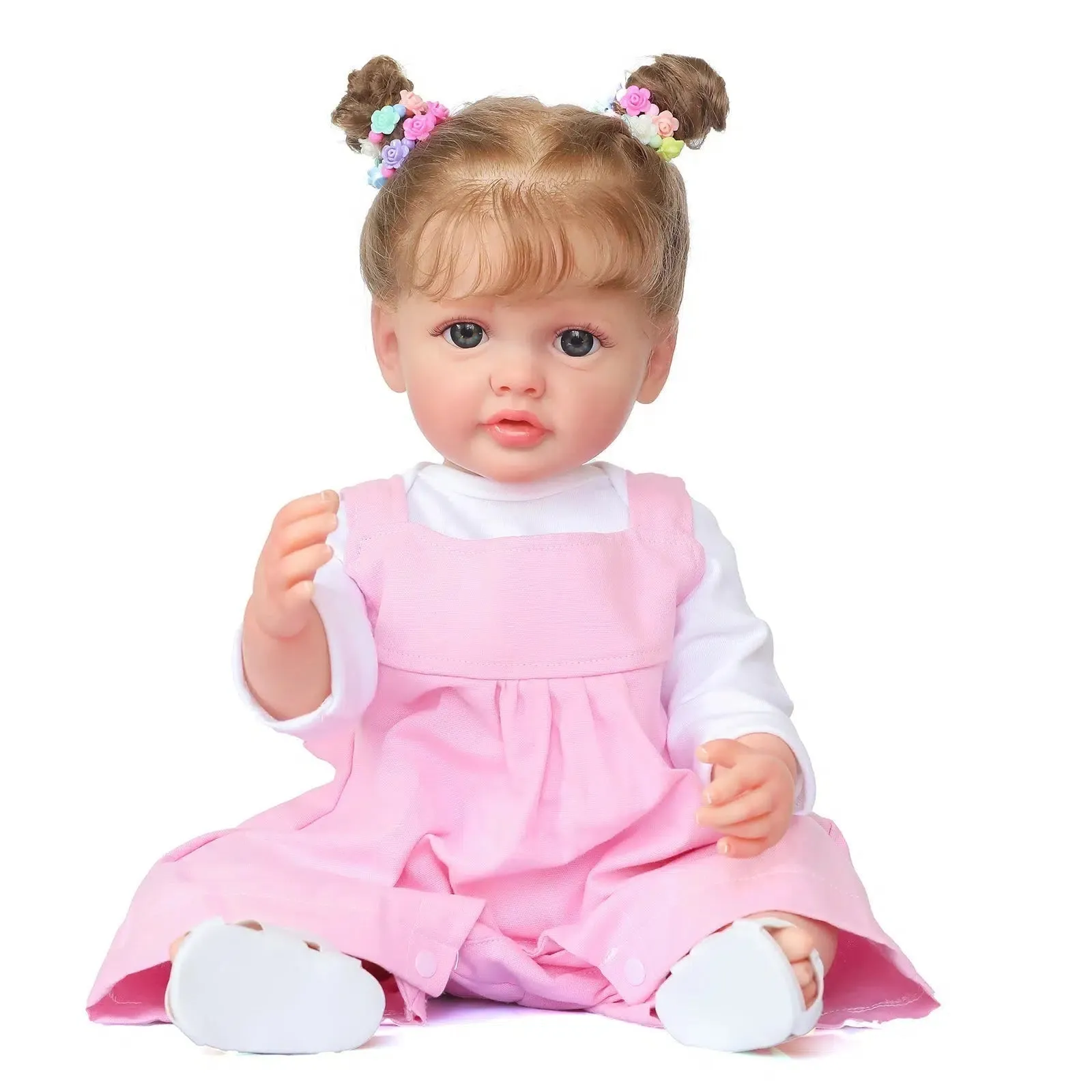 22-Inch Reborn Toddler Doll - Betty, Soft Silicone with Flexible 3D Skin