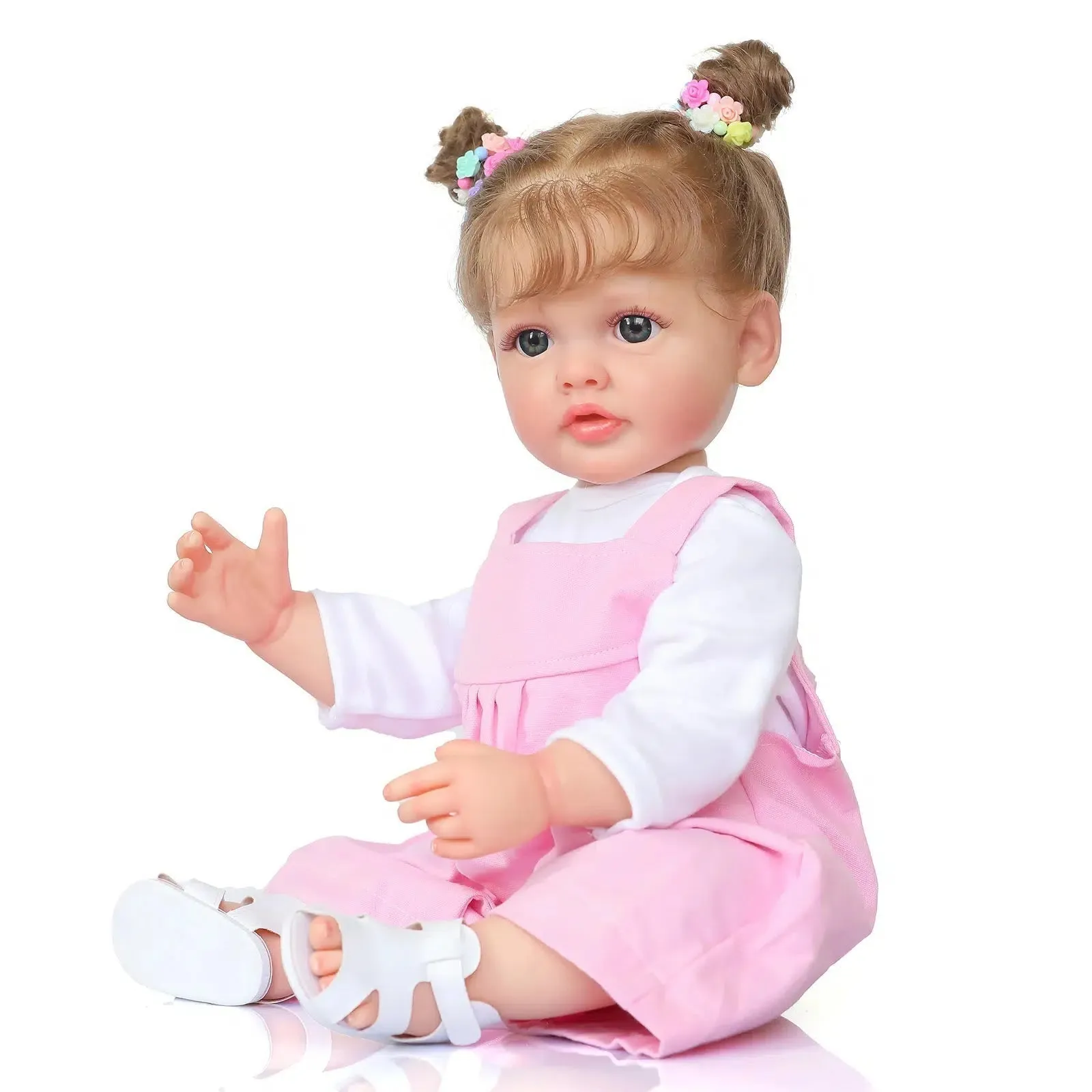 22-Inch Reborn Toddler Doll - Betty, Soft Silicone with Flexible 3D Skin