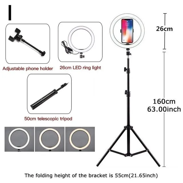 6.3''/10.2'' Camera Studio Ring Light