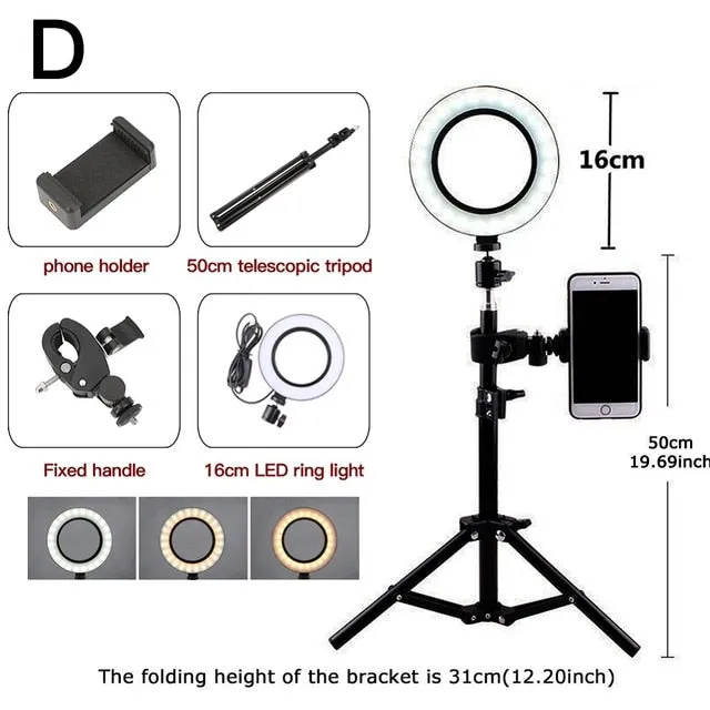 6.3''/10.2'' Camera Studio Ring Light