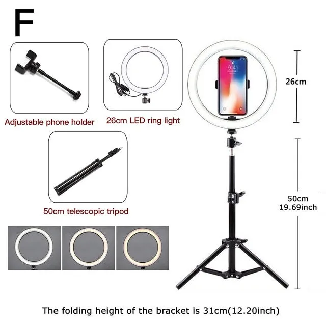 6.3''/10.2'' Camera Studio Ring Light