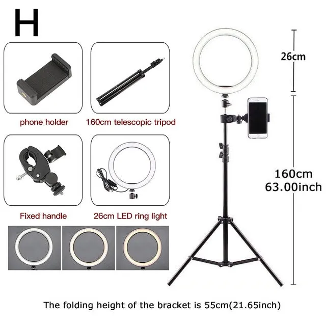 6.3''/10.2'' Camera Studio Ring Light