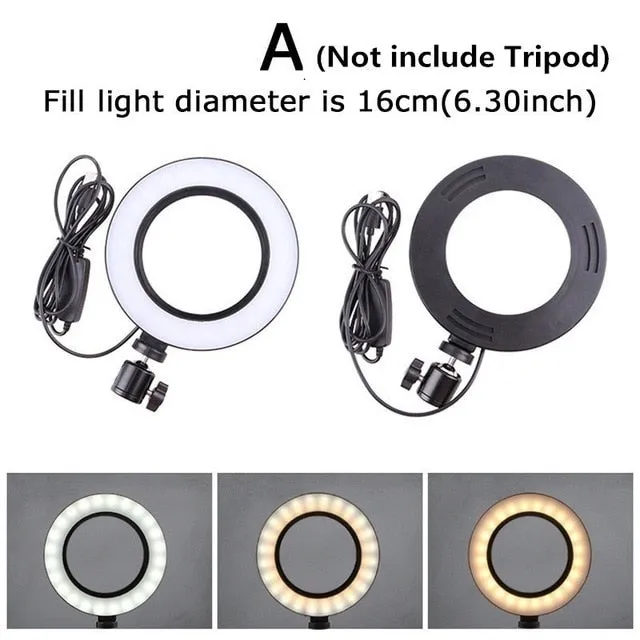 6.3''/10.2'' Camera Studio Ring Light