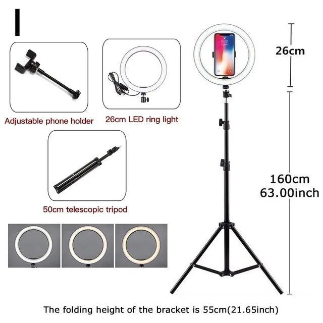 6.3''/10.2'' Camera Studio Ring Light