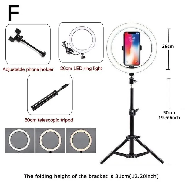 6.3''/10.2'' Camera Studio Ring Light