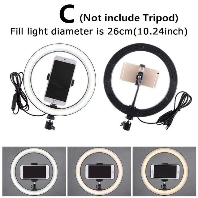 6.3''/10.2'' Camera Studio Ring Light