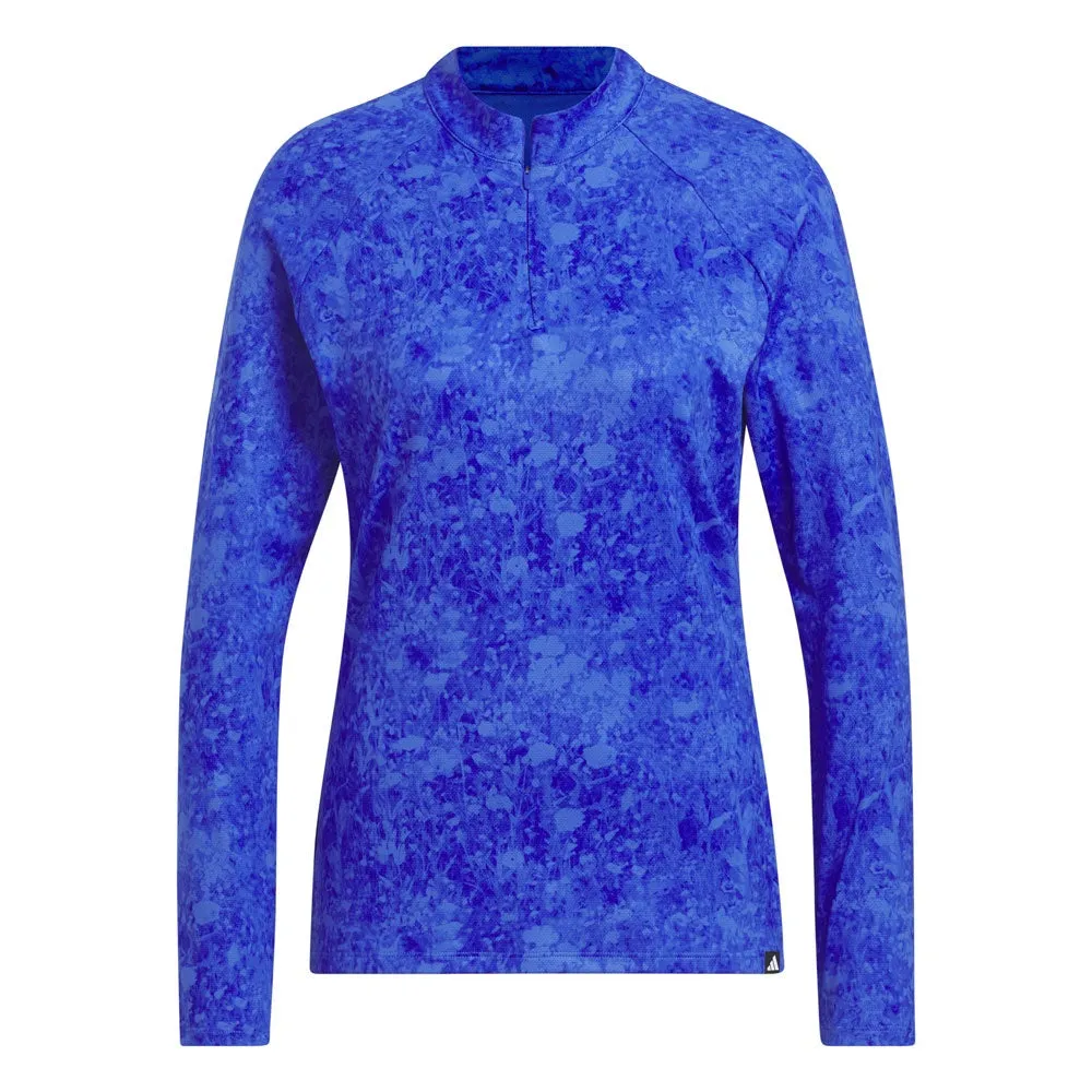 adidas Ladies Long Sleeve Printed Golf Shirt