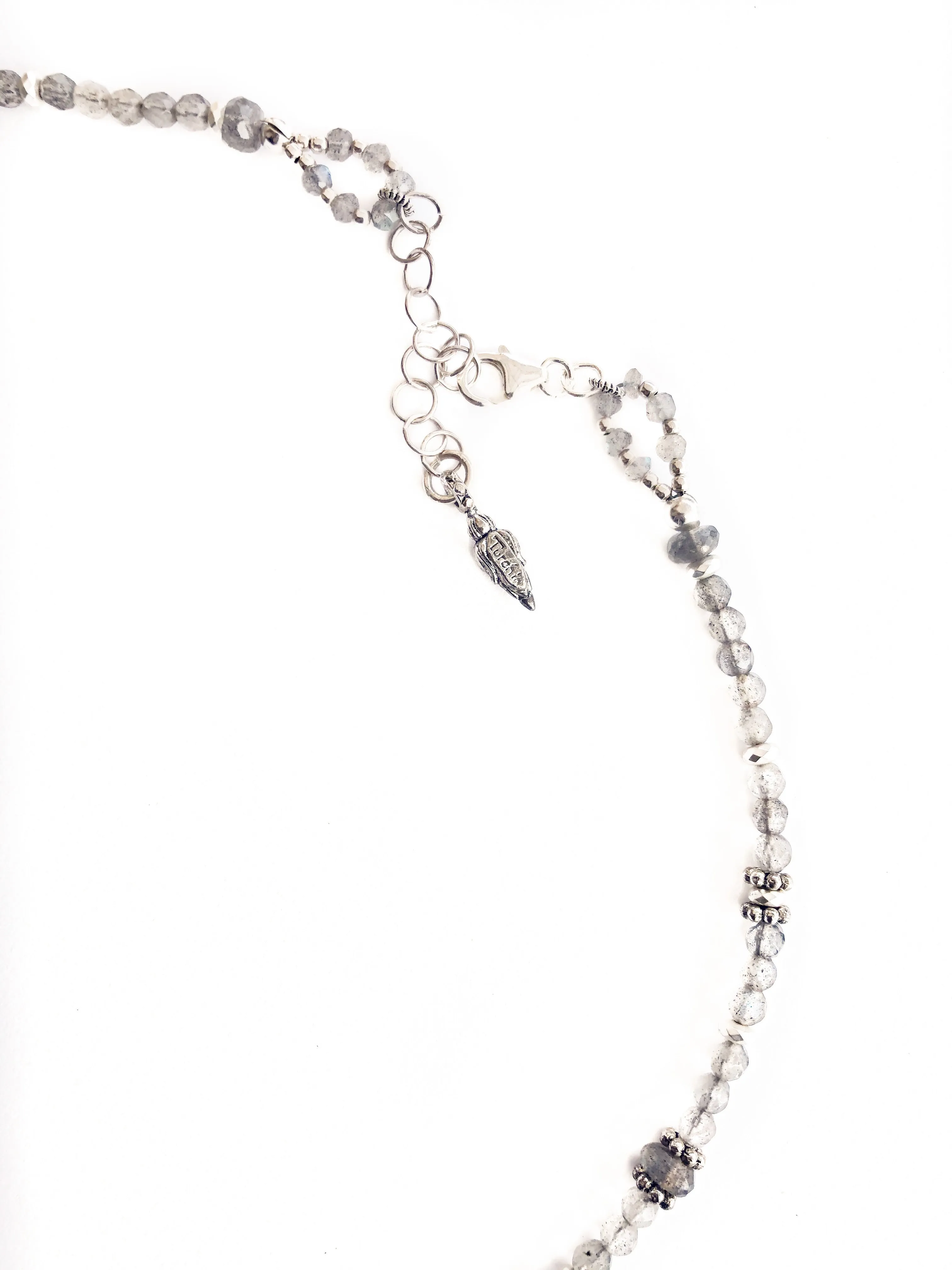 Adjustable Diamond And Labradorite Choker