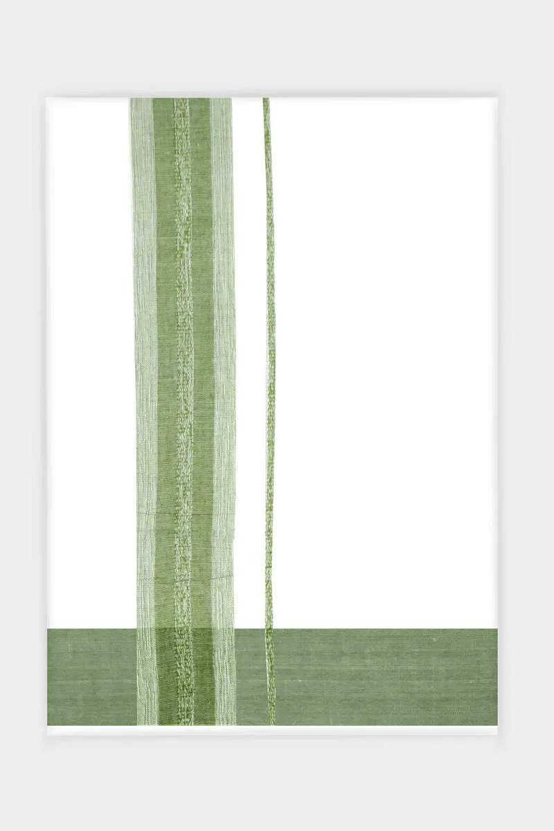 Alex Inila - Avocado Green  Smooth Cotton Double Layered Dhoti With Fancy Borders | Uathayam