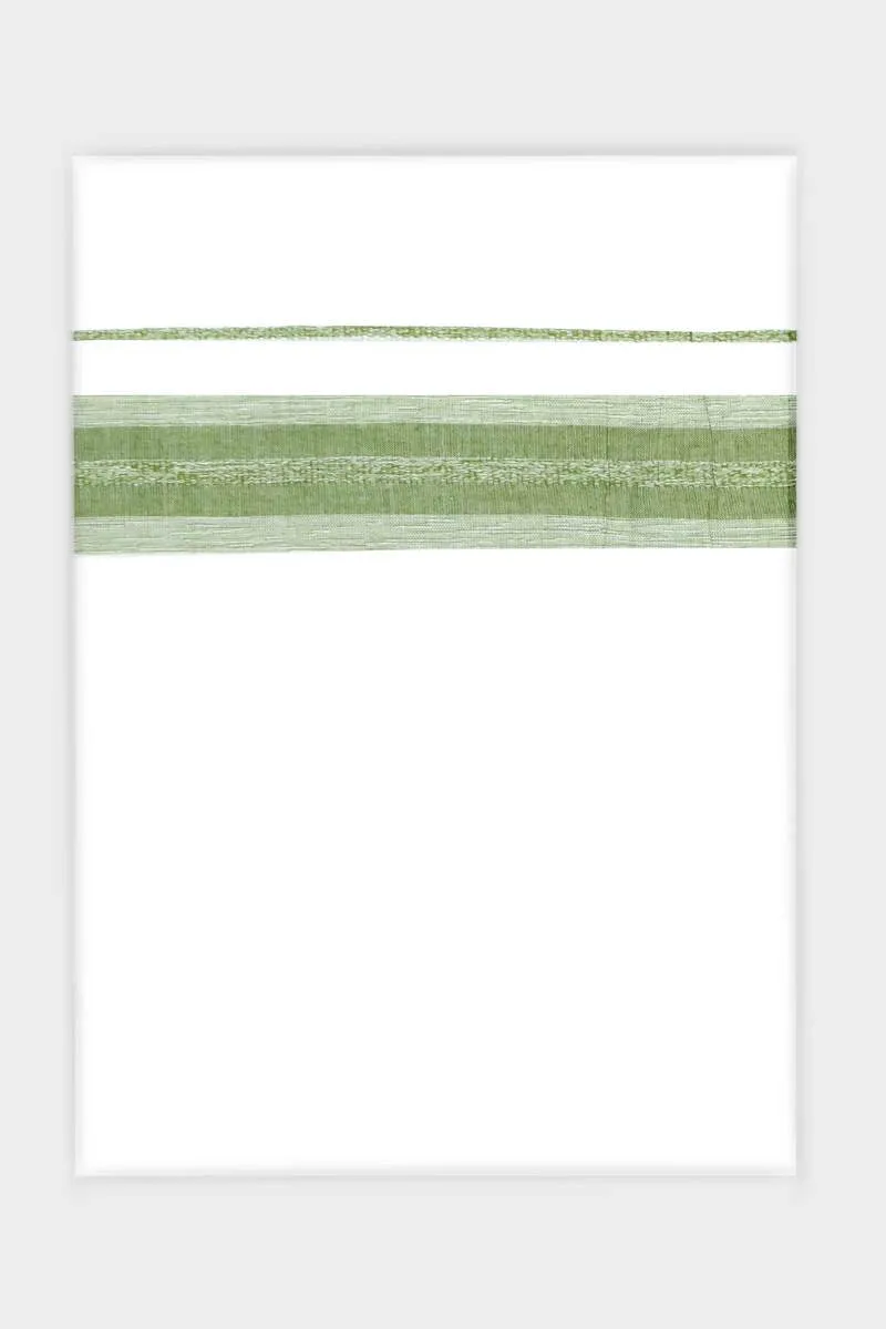 Alex Inila - Avocado Green  Smooth Cotton Double Layered Dhoti With Fancy Borders | Uathayam