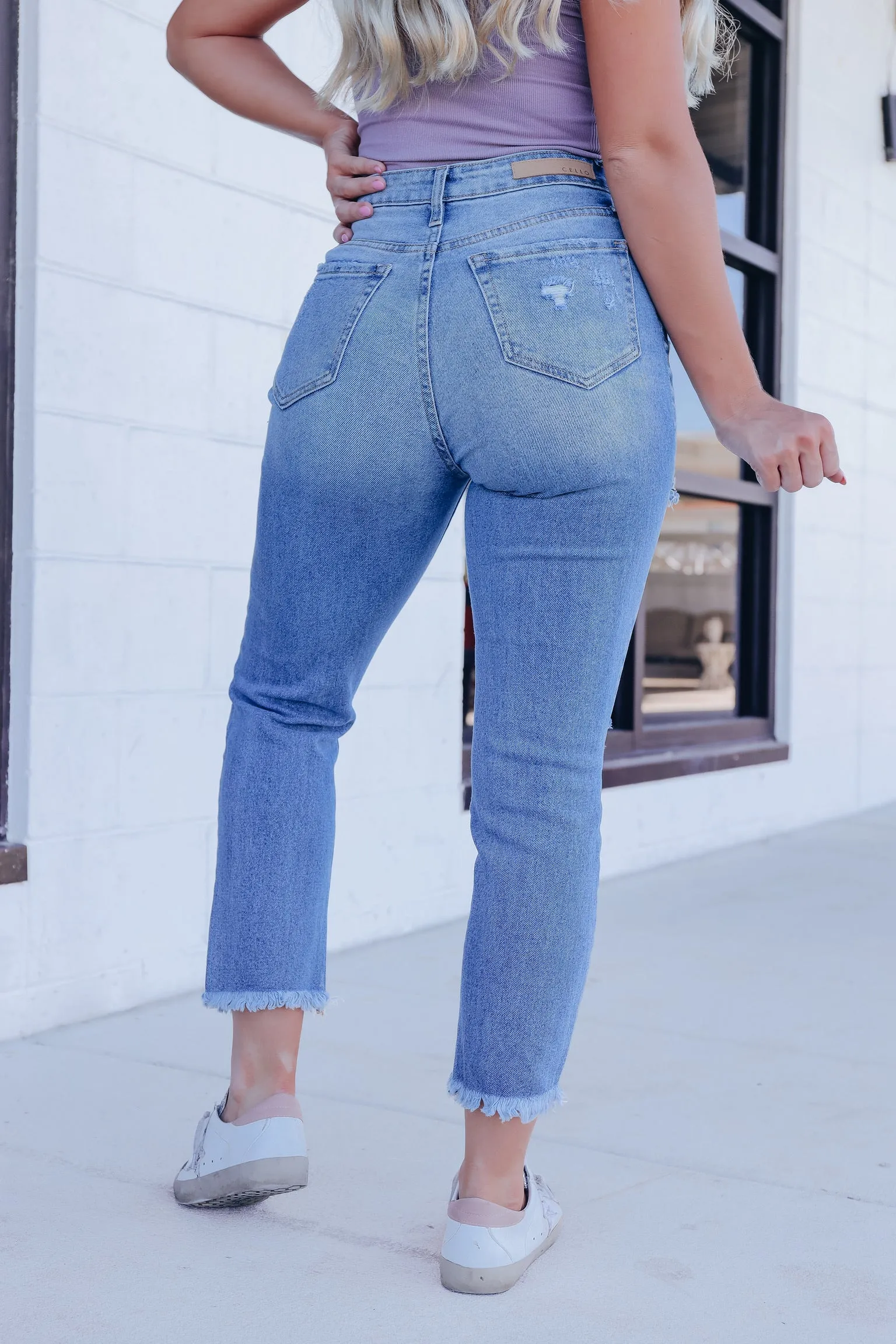 Always Chic High Rise Destroyed Jeans - Medium