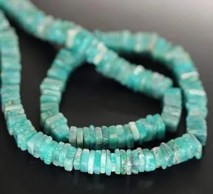 Amazonite Smooth Heishi Cube Square Gemstone Loose Bead Strand 5mm 6mm 15"