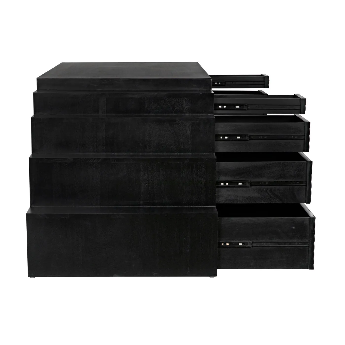 Ambidextrous Desk, Hand Rubbed Black with Light Brown Trim by Noir