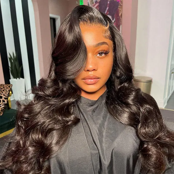 AngieQueen Glueless Breathable Wigs 5x5 Lace  Wig Body Wave Human Hair Air Wigs