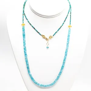 Apatite & Chrysocolla Zen Necklace