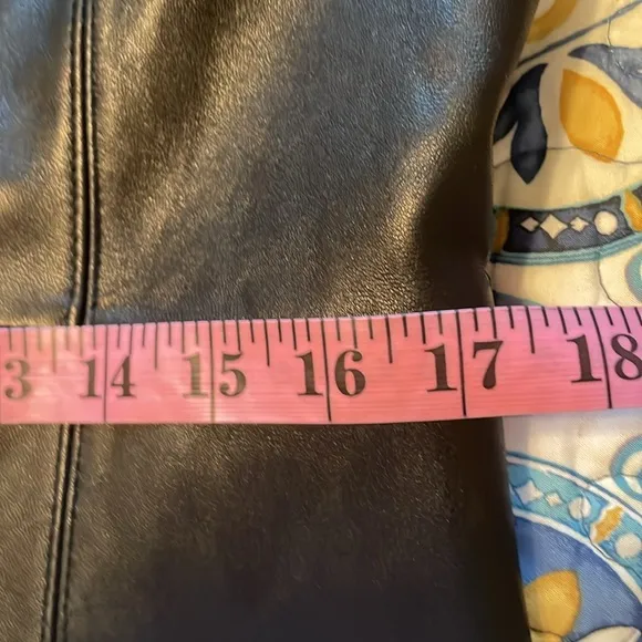 Apt 9 Genuine Lambskin Black Leather Coat Size Medium
