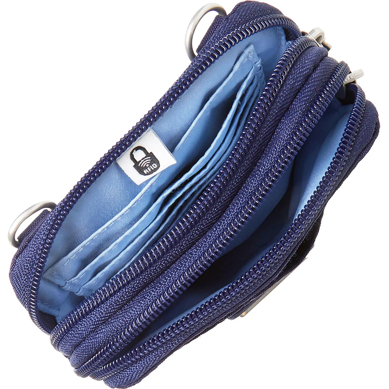 Baggallini Take Two RFID Bryant Crossbody Navy Nylon