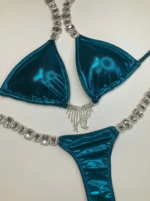 Basic Competition Bikini M Turquoise