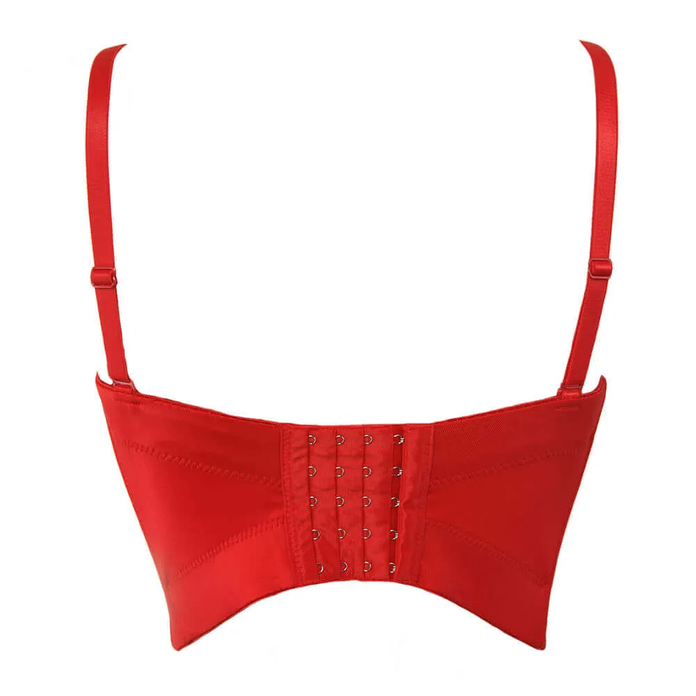 Basic Smooth Cut Cross Bralet Women's Bustier Crop Top