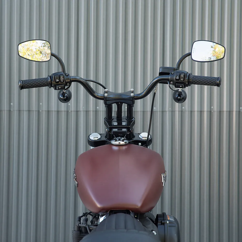 BILTWELL TRACKER HIGH BAR 1" SMOOTH [BLACK]
