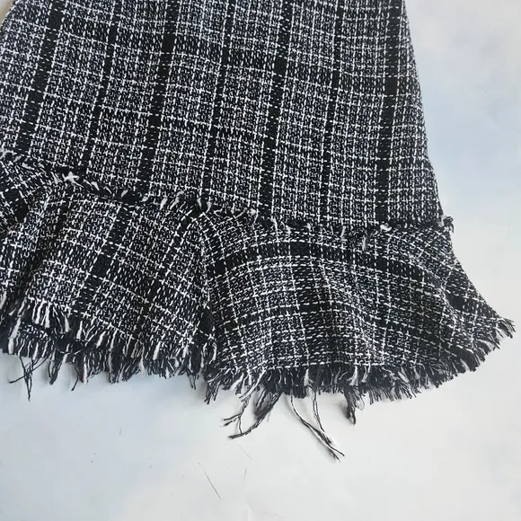 Black and White Tweed Skirt