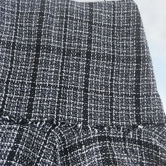 Black and White Tweed Skirt