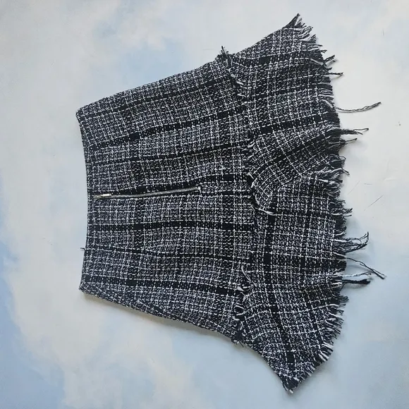 Black and White Tweed Skirt