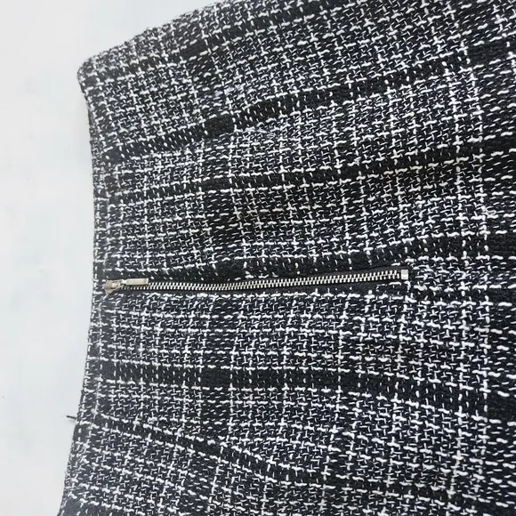 Black and White Tweed Skirt
