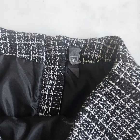 Black and White Tweed Skirt