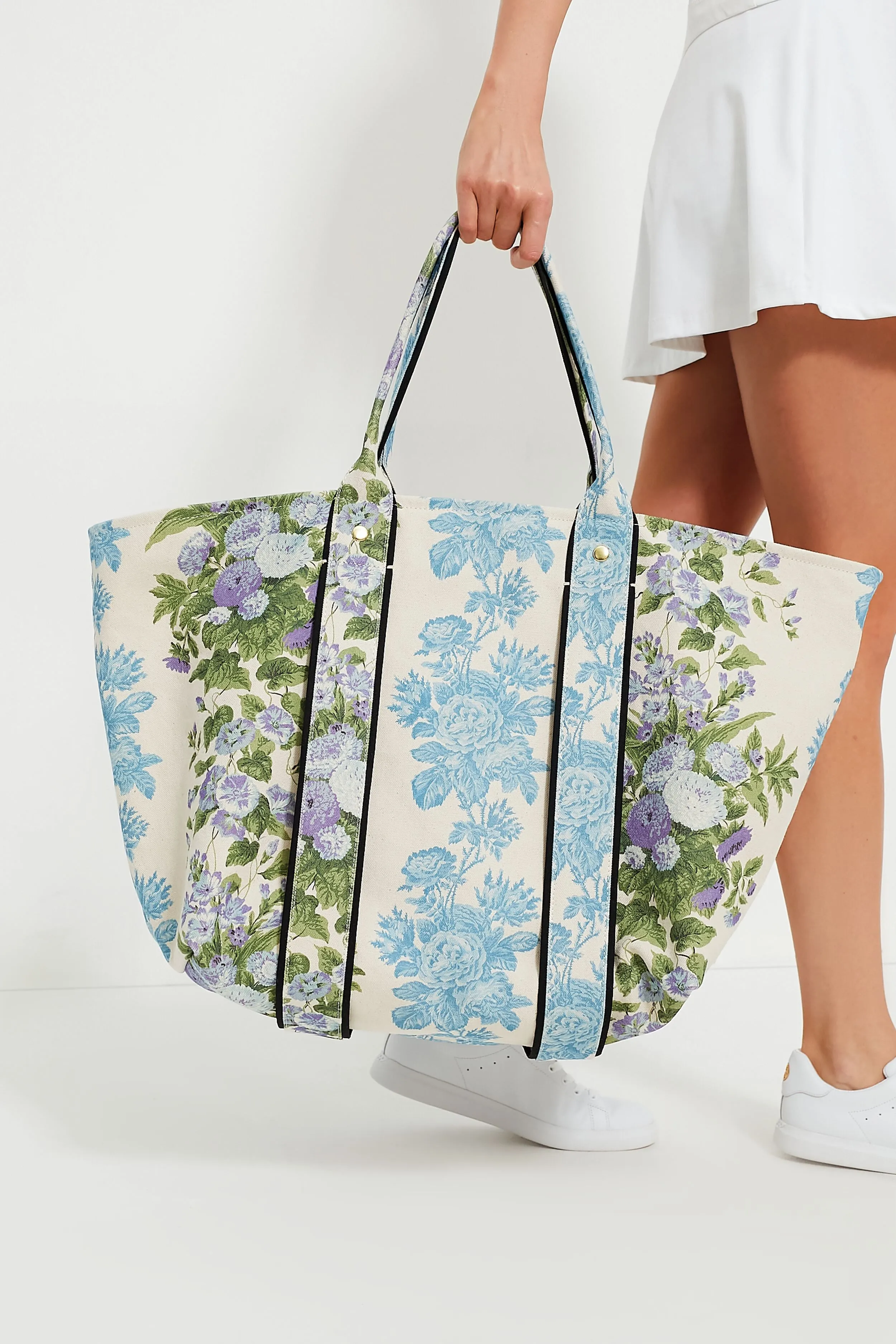 Blue Floral Stripe Giant Trop Avion