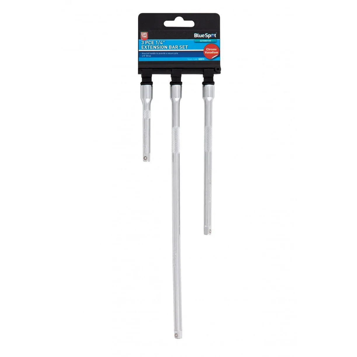 BLUESPOT 3 PIECE 1/4" SQUARE DRIVE EXTENSION BAR SET 3" 6" 10" LIFETIME WARRANTY