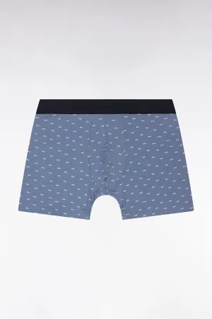 Boxer en jersey de coton stretch à micromotifs nœuds papillon gris