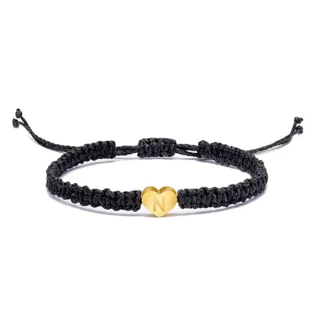 Bracelet Cœur Initiale Or