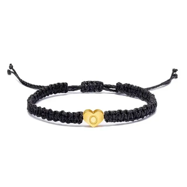 Bracelet Cœur Initiale Or