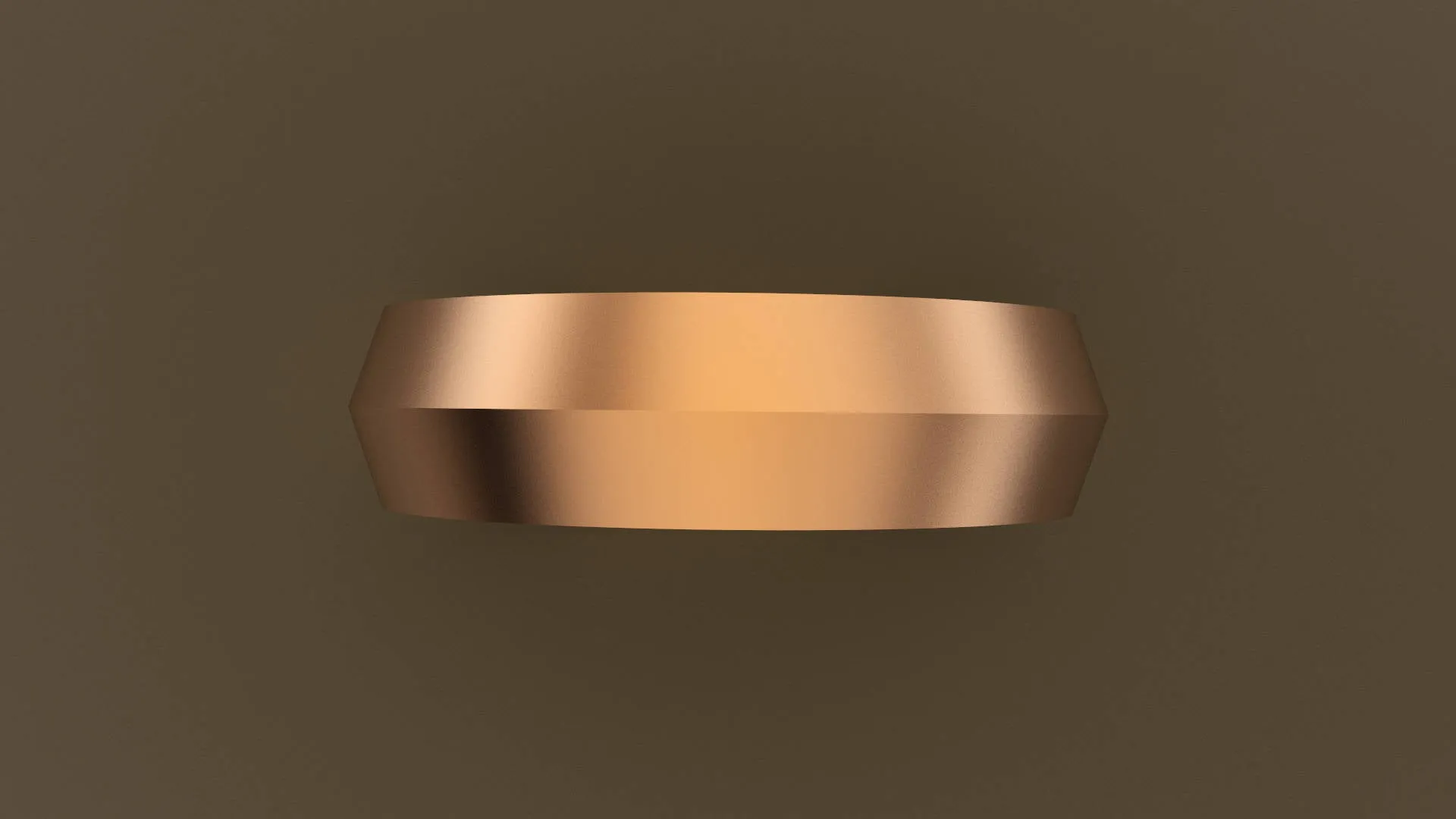 Brushed Rose Gold 6mm Knife Edge Wedding Band