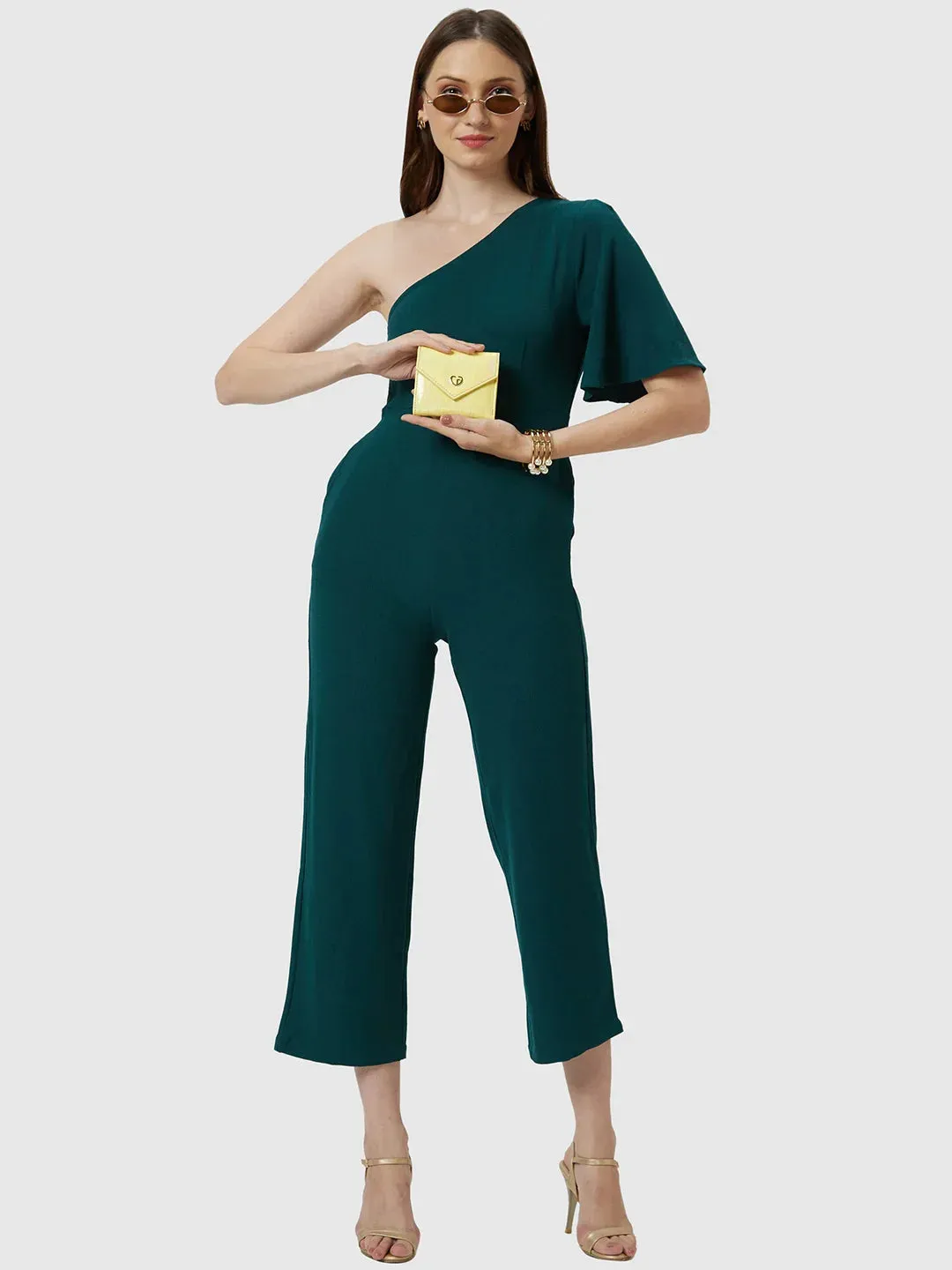 Caprese Bertha Medium Champagne Gold Clutch