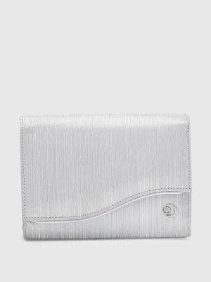 Caprese Bertha Medium Silver Clutch