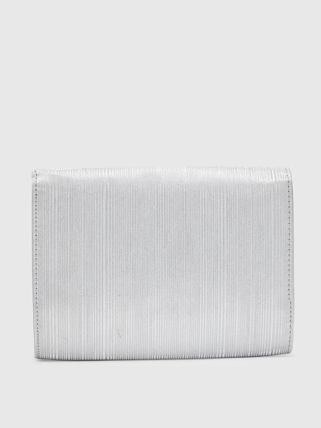 Caprese Bertha Medium Silver Clutch