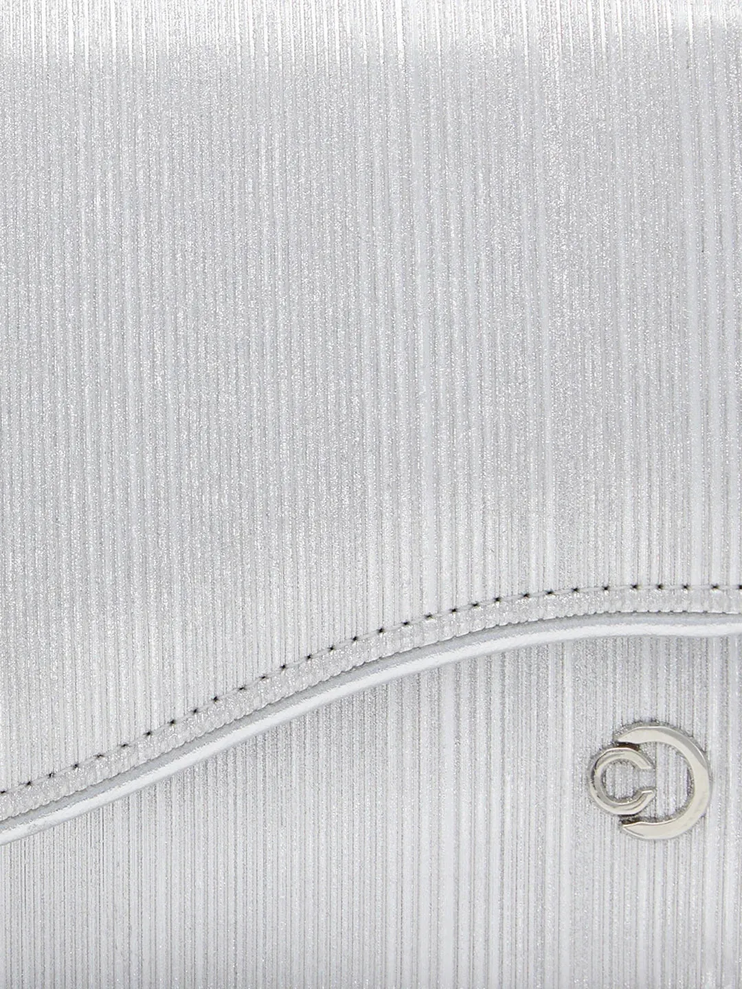 Caprese Bertha Medium Silver Clutch